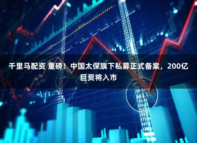 千里马配资 重磅！中国太保旗下私募正式备案，200亿巨资将入市